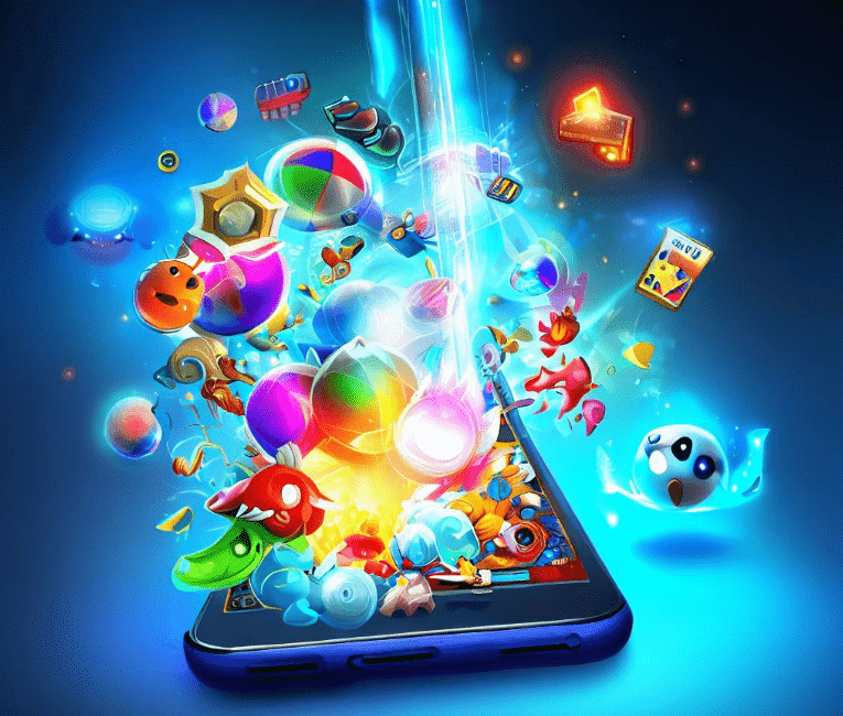 Mobile Game Development Illustration